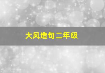 大风造句二年级