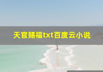 天官赐福txt百度云小说