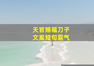 天官赐福刀子文案短句霸气