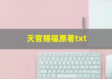 天官赐福原著txt