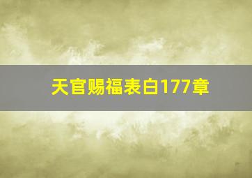 天官赐福表白177章