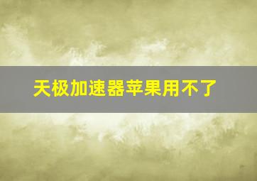 天极加速器苹果用不了