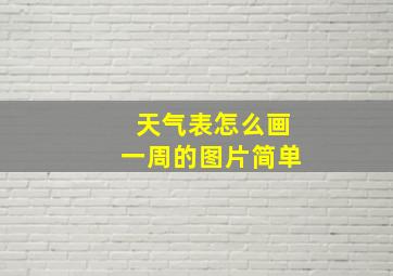 天气表怎么画一周的图片简单