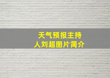 天气预报主持人刘超图片简介