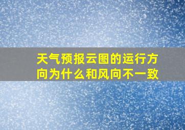 天气预报云图的运行方向为什么和风向不一致