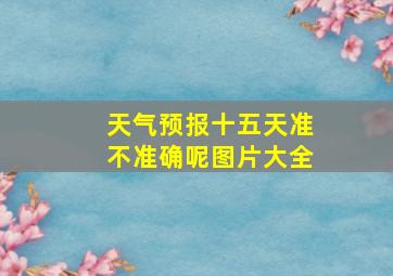 天气预报十五天准不准确呢图片大全