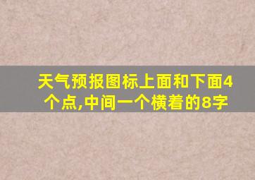 天气预报图标上面和下面4个点,中间一个横着的8字