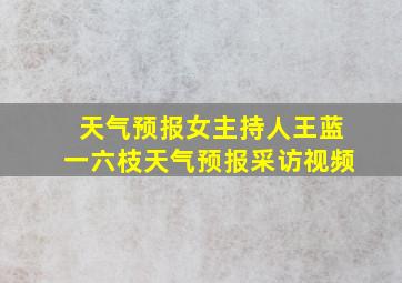 天气预报女主持人王蓝一六枝天气预报采访视频