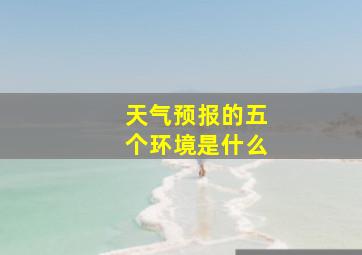 天气预报的五个环境是什么