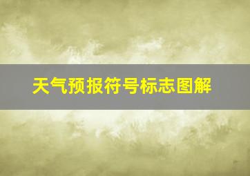 天气预报符号标志图解