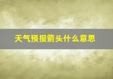 天气预报箭头什么意思