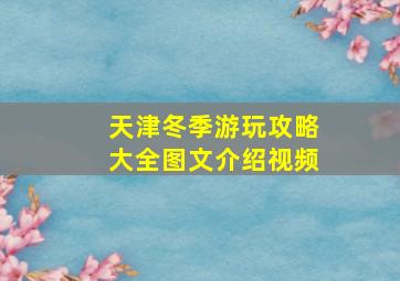 天津冬季游玩攻略大全图文介绍视频