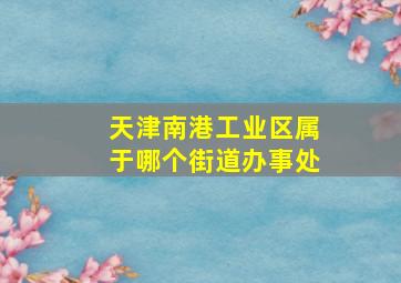 天津南港工业区属于哪个街道办事处