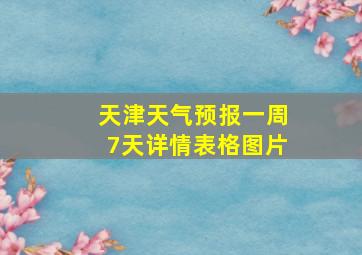 天津天气预报一周7天详情表格图片