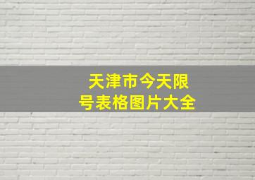 天津市今天限号表格图片大全