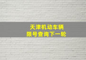 天津机动车辆限号查询下一轮