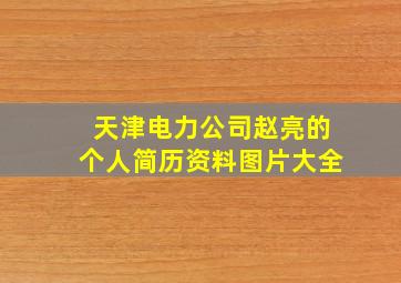 天津电力公司赵亮的个人简历资料图片大全