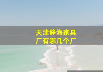 天津静海家具厂有哪几个厂