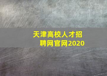 天津高校人才招聘网官网2020