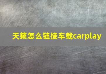 天籁怎么链接车载carplay