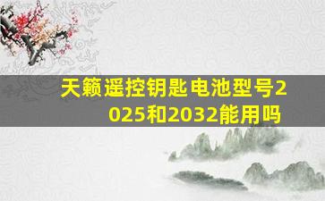 天籁遥控钥匙电池型号2025和2032能用吗