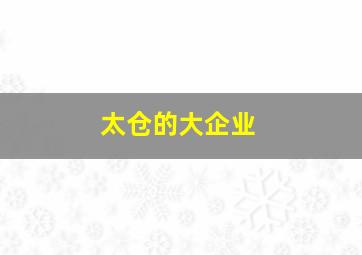 太仓的大企业