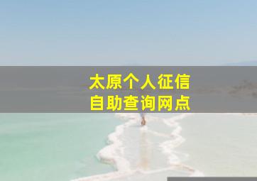 太原个人征信自助查询网点