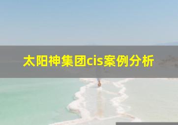 太阳神集团cis案例分析