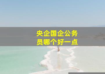 央企国企公务员哪个好一点