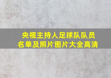 央视主持人足球队队员名单及照片图片大全高清