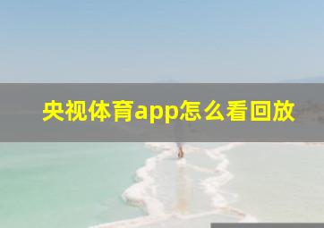 央视体育app怎么看回放