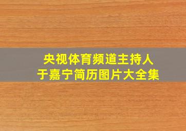 央视体育频道主持人于嘉宁简历图片大全集