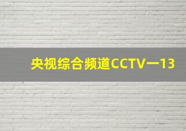 央视综合频道CCTV一13