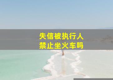 失信被执行人禁止坐火车吗