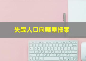 失踪人口向哪里报案