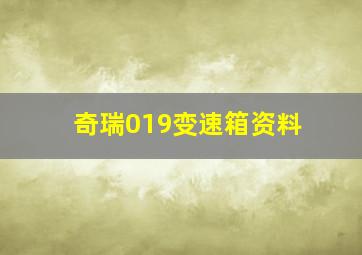 奇瑞019变速箱资料