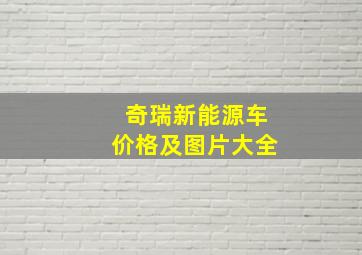 奇瑞新能源车价格及图片大全