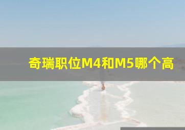 奇瑞职位M4和M5哪个高