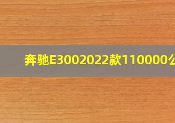 奔驰E3002022款110000公里