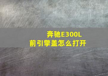 奔驰E300L前引擎盖怎么打开