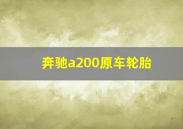 奔驰a200原车轮胎