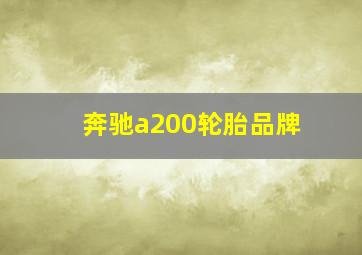 奔驰a200轮胎品牌