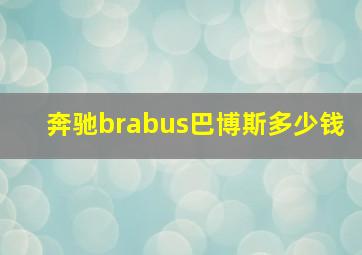 奔驰brabus巴博斯多少钱