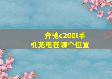 奔驰c200l手机充电在哪个位置