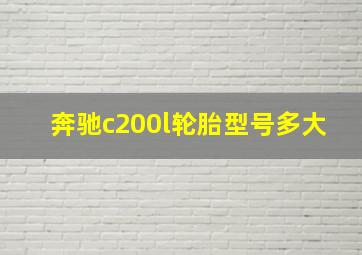 奔驰c200l轮胎型号多大