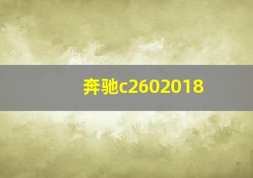 奔驰c2602018