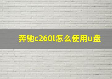 奔驰c260l怎么使用u盘