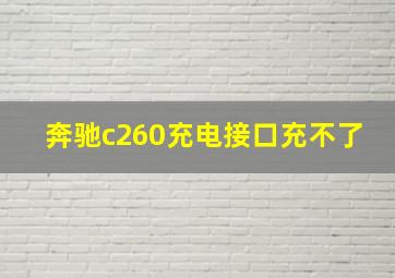 奔驰c260充电接口充不了