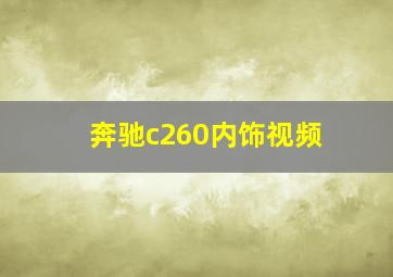 奔驰c260内饰视频