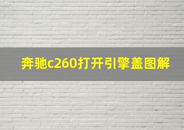 奔驰c260打开引擎盖图解